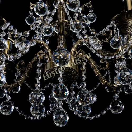 Бронзовая люстра Артемида шар в Симферополе Гусь Хрустальный