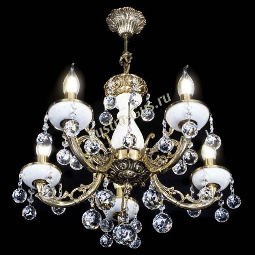 Люстра бронзовая Атланта из мрамора №5/1 Шар в Симферополе Гусь Хрустальный