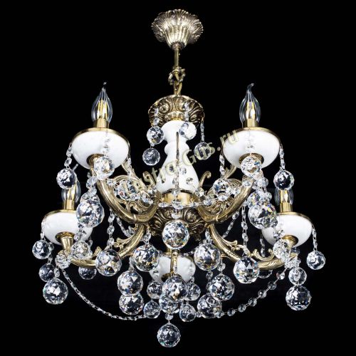 Люстра бронзовая Атланта из мрамора №5/3 Шар в Симферополе Гусь Хрустальный