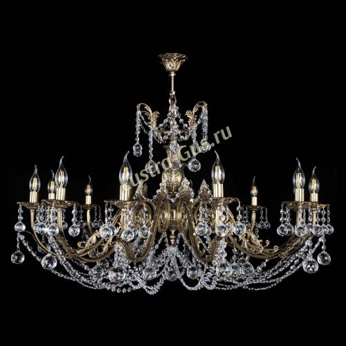 Люстра бронзовая Делия №12 шар в Симферополе Гусь Хрустальный