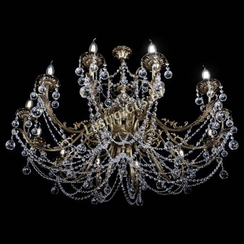 Люстра бронзовая Делия №12 шар в Симферополе Гусь Хрустальный