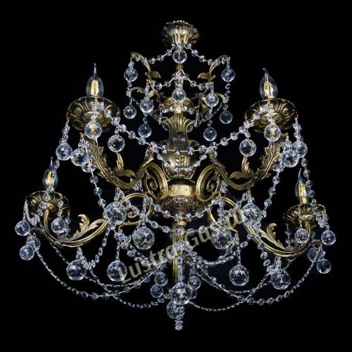 Люстра бронзовая Делия №5 шар в Симферополе Гусь Хрустальный