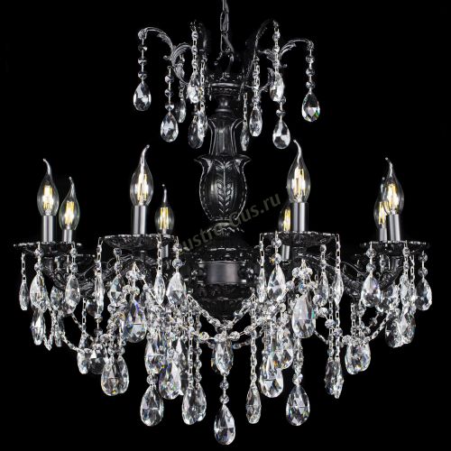 Люстра бронзовая Делия №8 журавлик черная в Симферополе Гусь Хрустальный