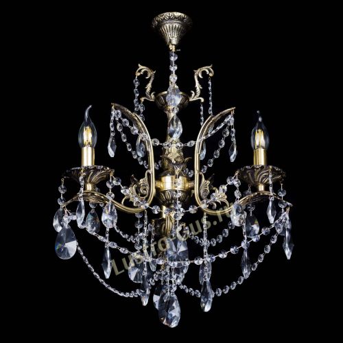 Бронзовая люстра Гелла №3 лучик в Симферополе Гусь Хрустальный