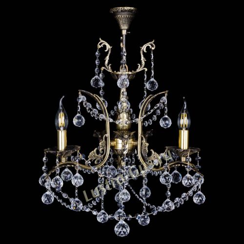 Бронзовая люстра Гелла №3 шар в Симферополе Гусь Хрустальный