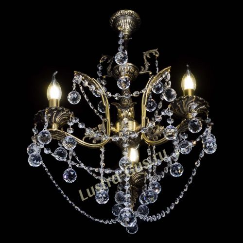 Бронзовая люстра Гелла №3 шар в Симферополе Гусь Хрустальный