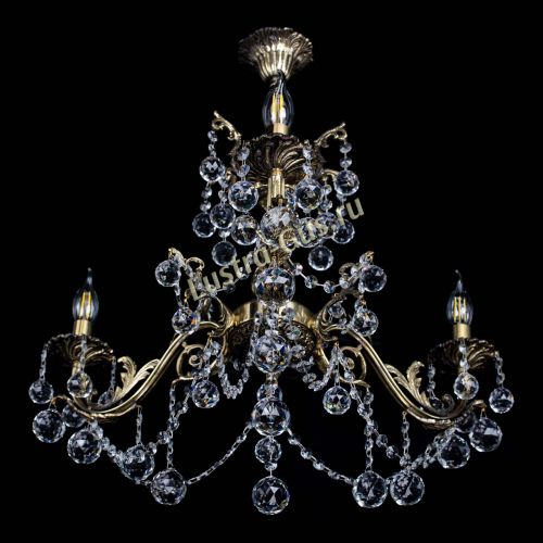 Люстра бронзовая Кассандра №3 шар в Симферополе Гусь Хрустальный