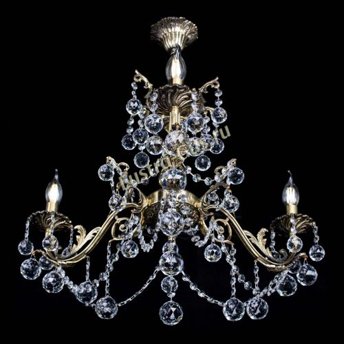 Люстра бронзовая Кассандра №3 шар в Симферополе Гусь Хрустальный