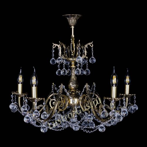 Бронзовая люстра Кассандра №5 шар в Симферополе Гусь Хрустальный