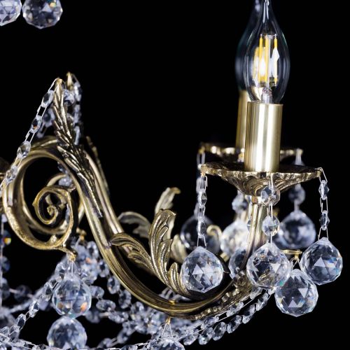 Бронзовая люстра Кассандра №5 шар в Симферополе Гусь Хрустальный