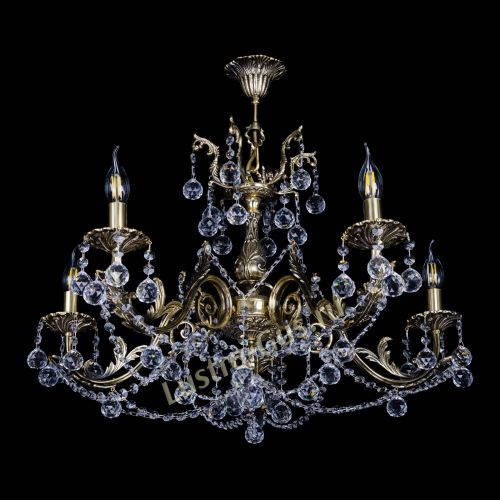 Бронзовая люстра Кассандра №5 шар в Симферополе Гусь Хрустальный