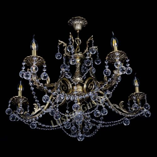 Бронзовая люстра Кассандра №5 шар в Симферополе Гусь Хрустальный