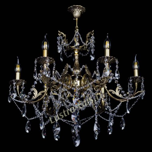  Бронзовая люстра Кассандра №6/2 лучик в Симферополе Гусь Хрустальный