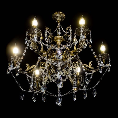  Бронзовая люстра Кассандра №6/2 лучик в Симферополе Гусь Хрустальный