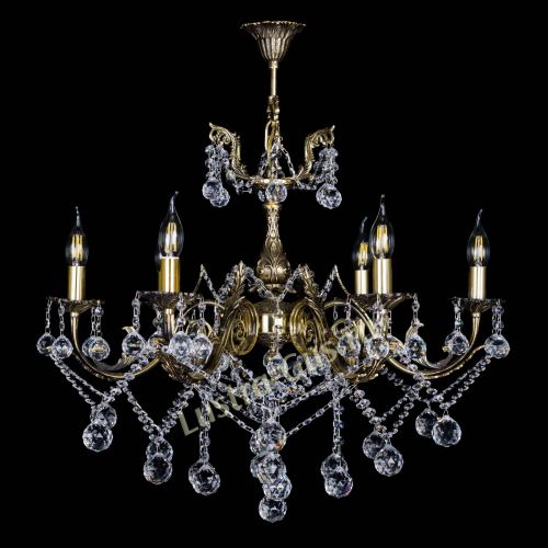 Бронзовая люстра Кассандра №6/2 шар в Симферополе Гусь Хрустальный