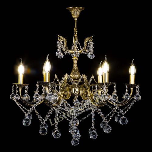 Бронзовая люстра Кассандра №6/2 шар в Симферополе Гусь Хрустальный