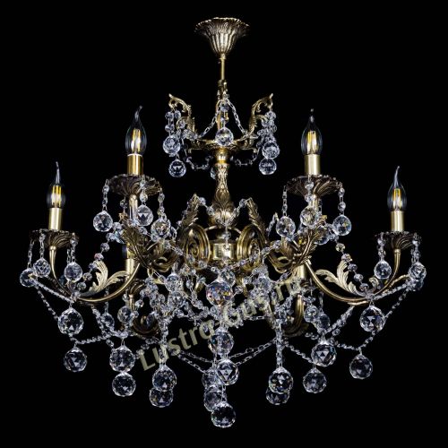 Бронзовая люстра Кассандра №6/2 шар в Симферополе Гусь Хрустальный