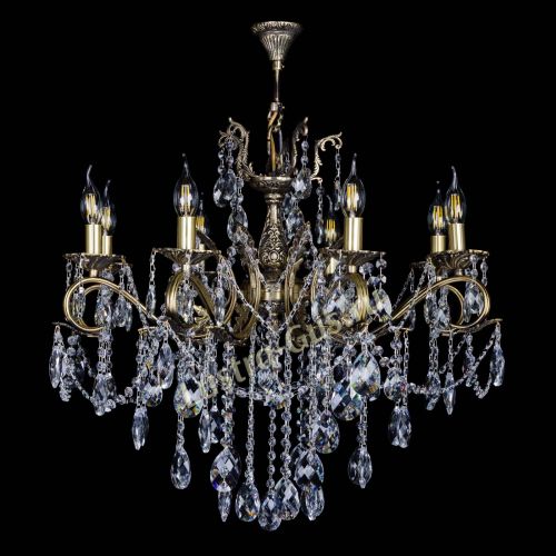 Бронзовая люстра Мелания №8/2 баден в Симферополе Гусь Хрустальный