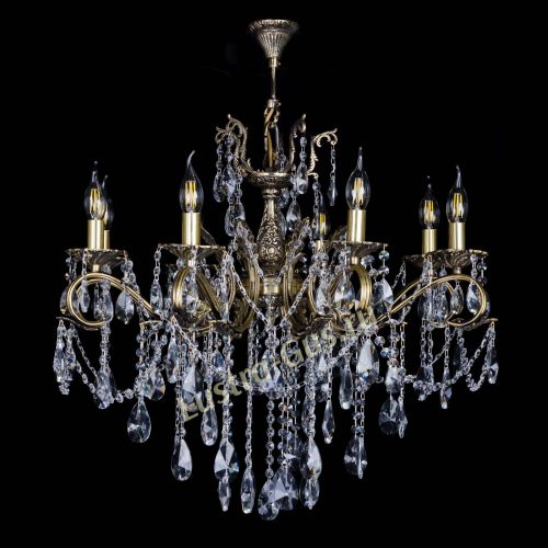 Бронзовая люстра Мелания №8/2 лучик в Симферополе Гусь Хрустальный