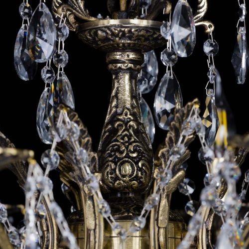 Бронзовая люстра Мелания №8/2 лучик в Симферополе Гусь Хрустальный