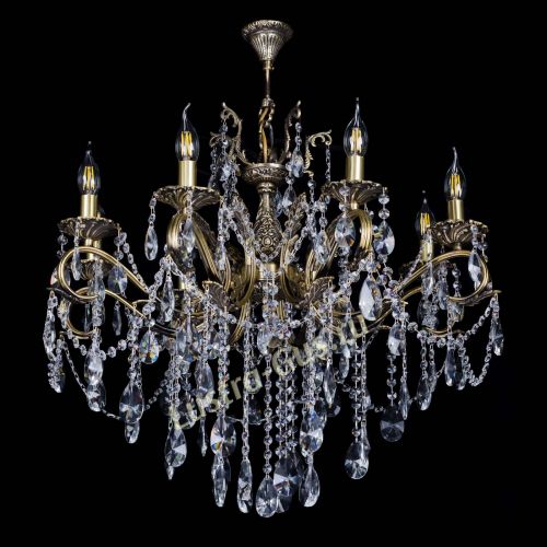 Бронзовая люстра Мелания №8/2 лучик в Симферополе Гусь Хрустальный