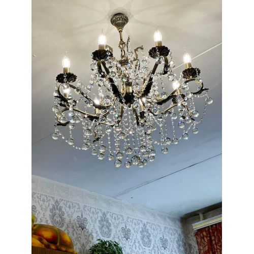 Бронзовая люстра Мелания №8/2 шар в Симферополе Гусь Хрустальный