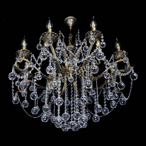 Бронзовая люстра Мелания №8/2 шар в Симферополе Гусь Хрустальный