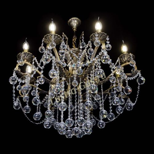 Бронзовая люстра Мелания №8/2 шар в Симферополе Гусь Хрустальный