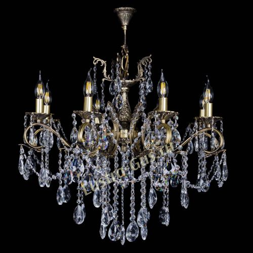 Бронзовая люстра Мелания №8/2 журавлик в Симферополе Гусь Хрустальный