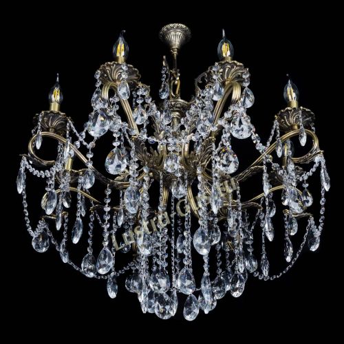 Бронзовая люстра Мелания №8/2 журавлик в Симферополе Гусь Хрустальный