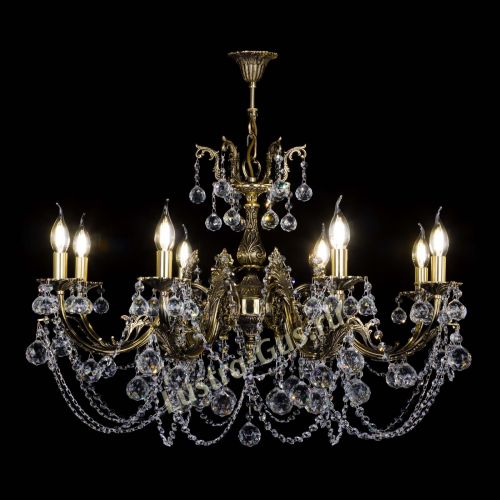 Бронзовая люстра Кассандра №8 шар в Симферополе Гусь Хрустальный