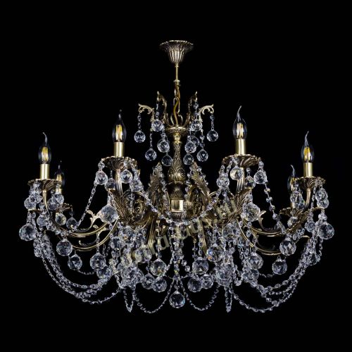 Бронзовая люстра Кассандра №8 шар в Симферополе Гусь Хрустальный