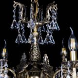 Бронзовая люстра Кассандра №8 удлиненная с конусами в Симферополе