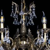 Бронзовая люстра Кассандра №8 удлиненная с конусами в Симферополе