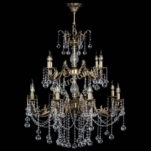 Люстра бронзовая Кассандра Алфея №12 шар в Симферополе Гусь Хрустальный