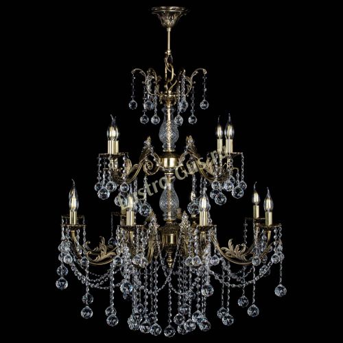 Люстра бронзовая Кассандра Алфея №12 шар в Симферополе Гусь Хрустальный