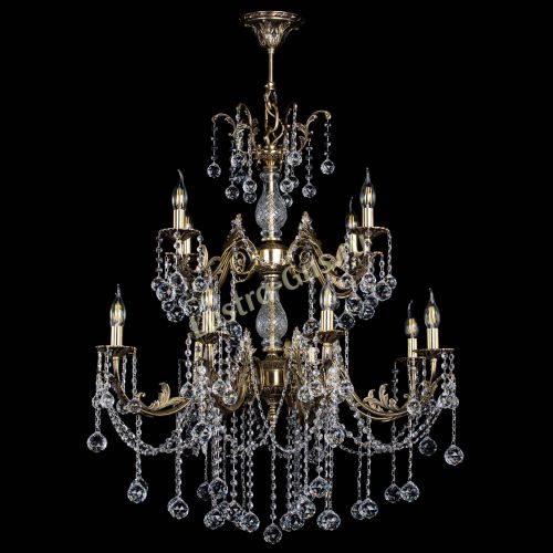 Люстра бронзовая Кассандра Алфея №12 шар в Симферополе Гусь Хрустальный