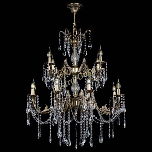 Люстра бронзовая Кассандра Алфея №12 журавлик в Симферополе Гусь Хрустальный