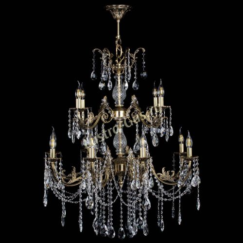 Люстра бронзовая Кассандра Алфея №12 звездочка в Симферополе Гусь Хрустальный