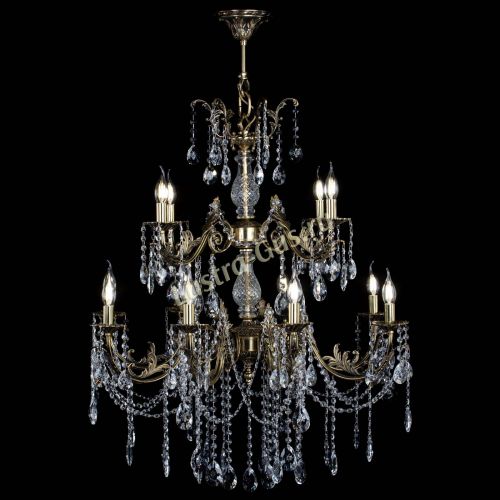 Люстра бронзовая Кассандра Алфея №12 звездочка в Симферополе Гусь Хрустальный