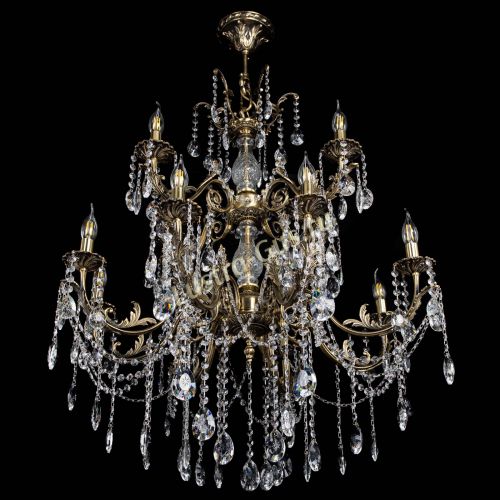 Люстра бронзовая Кассандра Алфея №12 звездочка в Симферополе Гусь Хрустальный