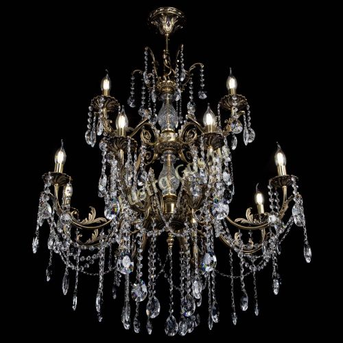 Люстра бронзовая Кассандра Алфея №12 звездочка в Симферополе Гусь Хрустальный