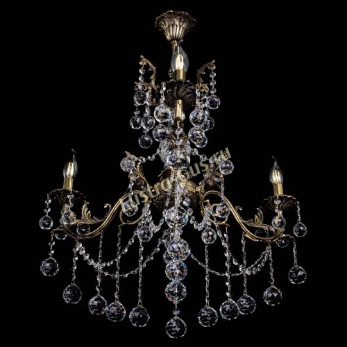 Люстра бронзовая Кассандра Алфея №3/1 шар в Симферополе Гусь Хрустальный