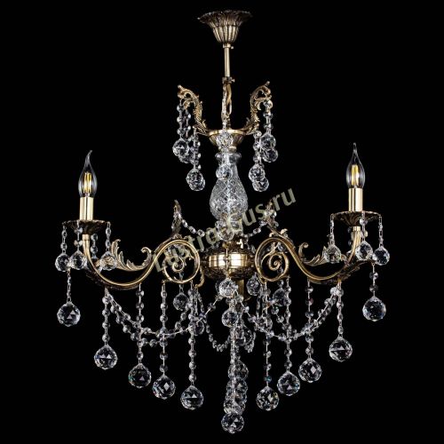 Люстра бронзовая Кассандра Алфея №3/1 шар в Симферополе Гусь Хрустальный