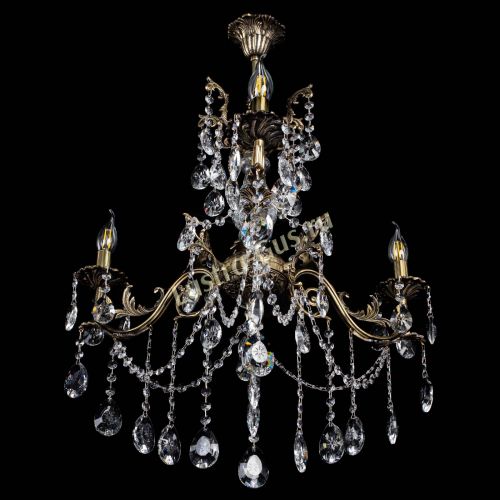 Люстра бронзовая Кассандра Алфея №3/1 звездочка в Симферополе Гусь Хрустальный