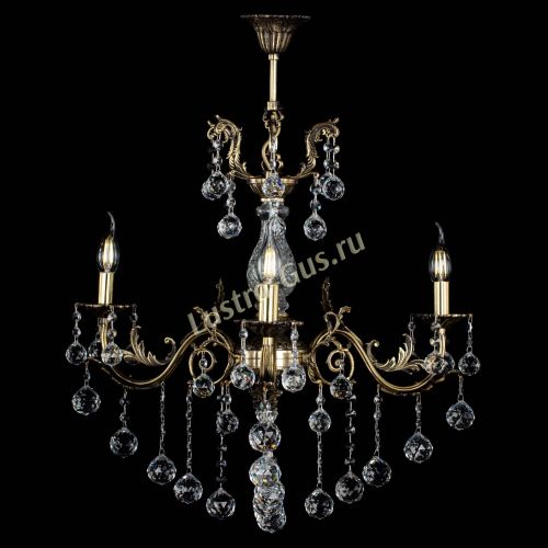 Люстра бронзовая Кассандра Алфея №3/2 шар в Симферополе Гусь Хрустальный