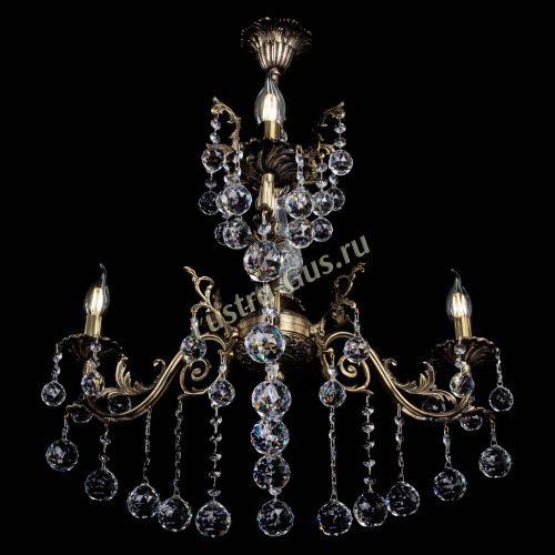 Люстра бронзовая Кассандра Алфея №3/2 шар в Симферополе Гусь Хрустальный