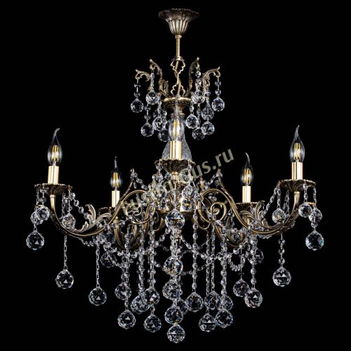 Люстра бронзовая Кассандра Алфея №5/1 шар в Симферополе Гусь Хрустальный