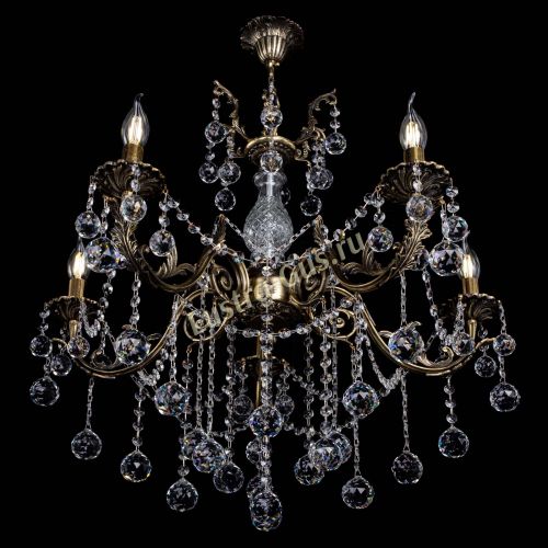 Люстра бронзовая Кассандра Алфея №5/1 шар в Симферополе Гусь Хрустальный