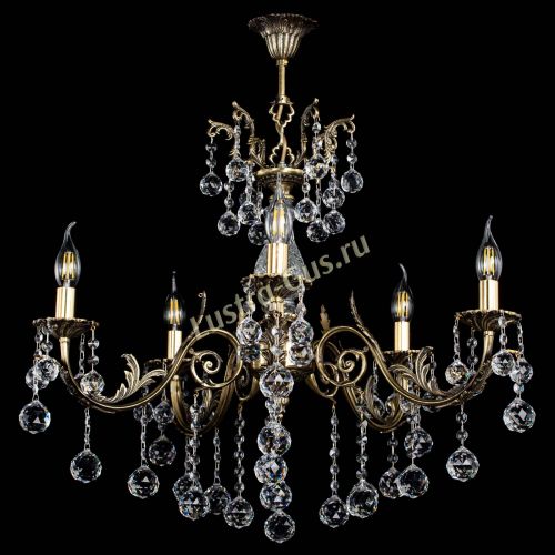 Люстра бронзовая Кассандра Алфея №5/2 шар в Симферополе Гусь Хрустальный